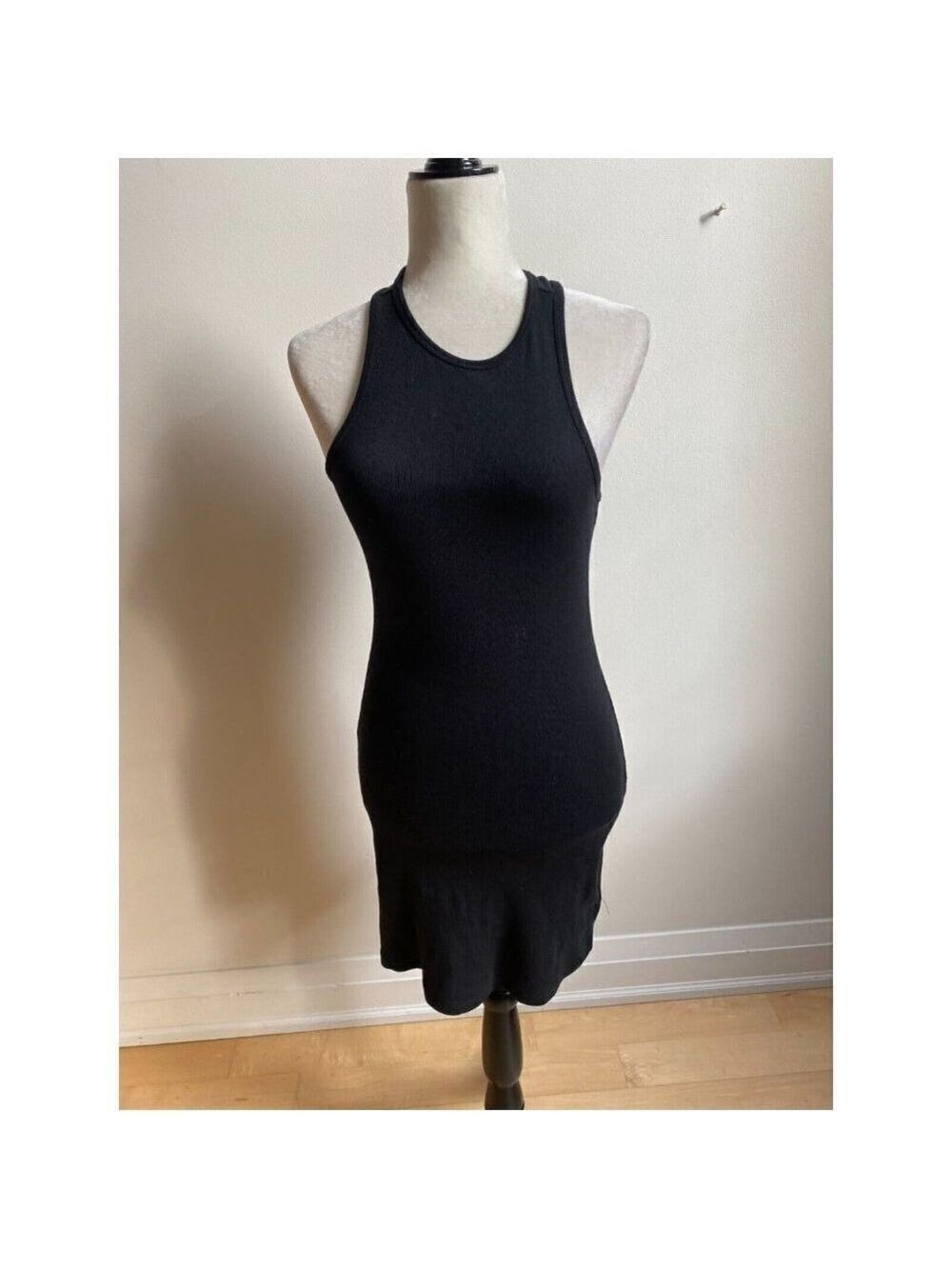 Bp black ribbed racerback tank mini dress BNWOT sz Xsmall